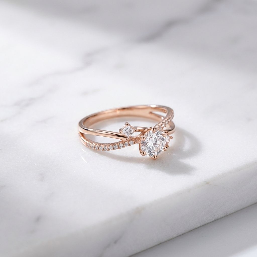 Vintage Gold Zirconia Fine Ring