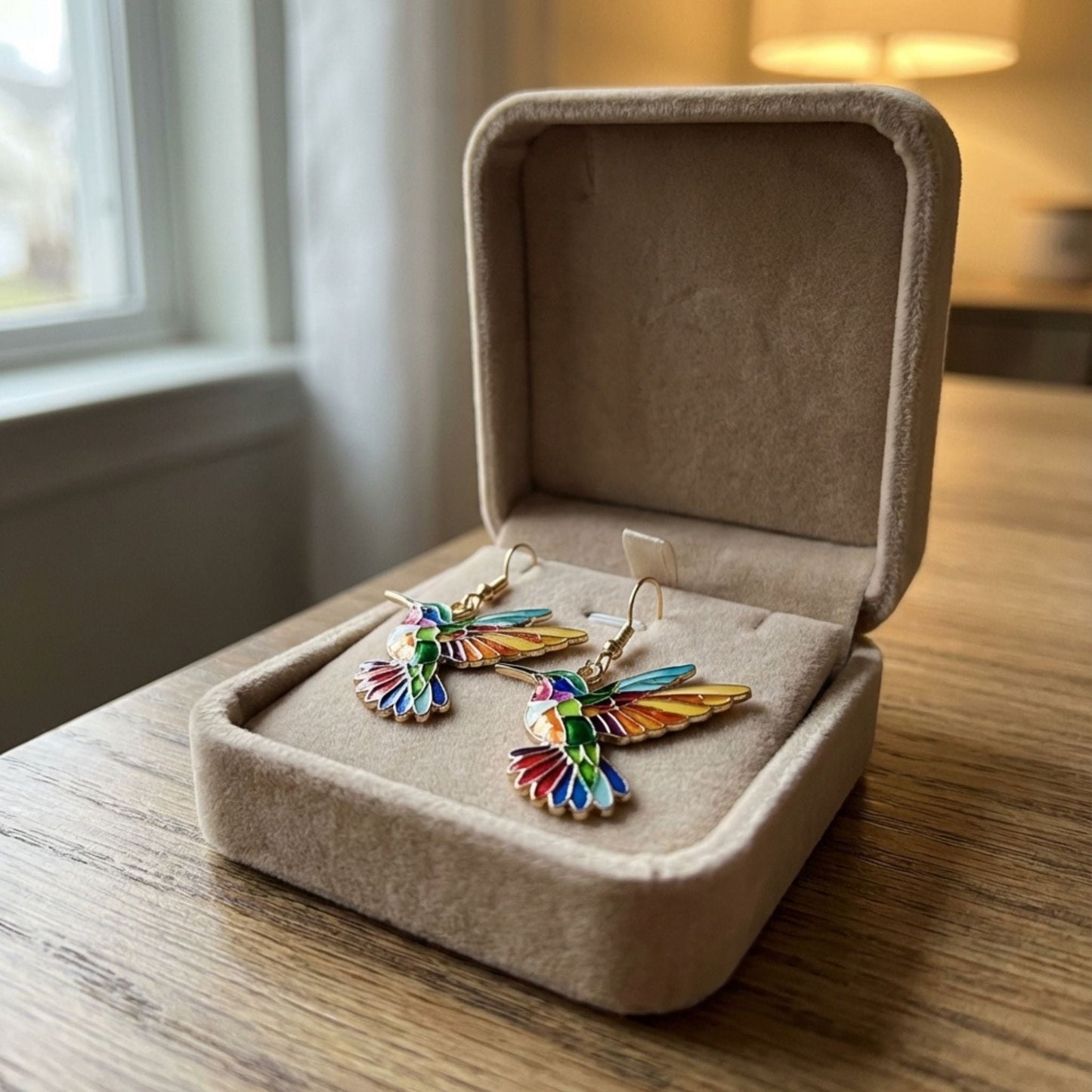 Acrylic Hummingbird Earrings