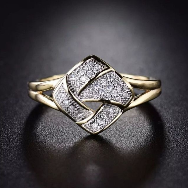 Vintage Bright Symbol Gold Ring-Lydieannejewelry