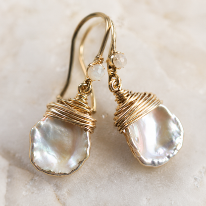 Vintage Baroque Pearl Drop Earrings