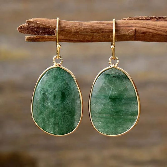 Vintage Green Earrings-Lydieannejewelry