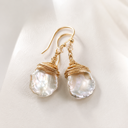 Vintage Baroque Pearl Drop Earrings