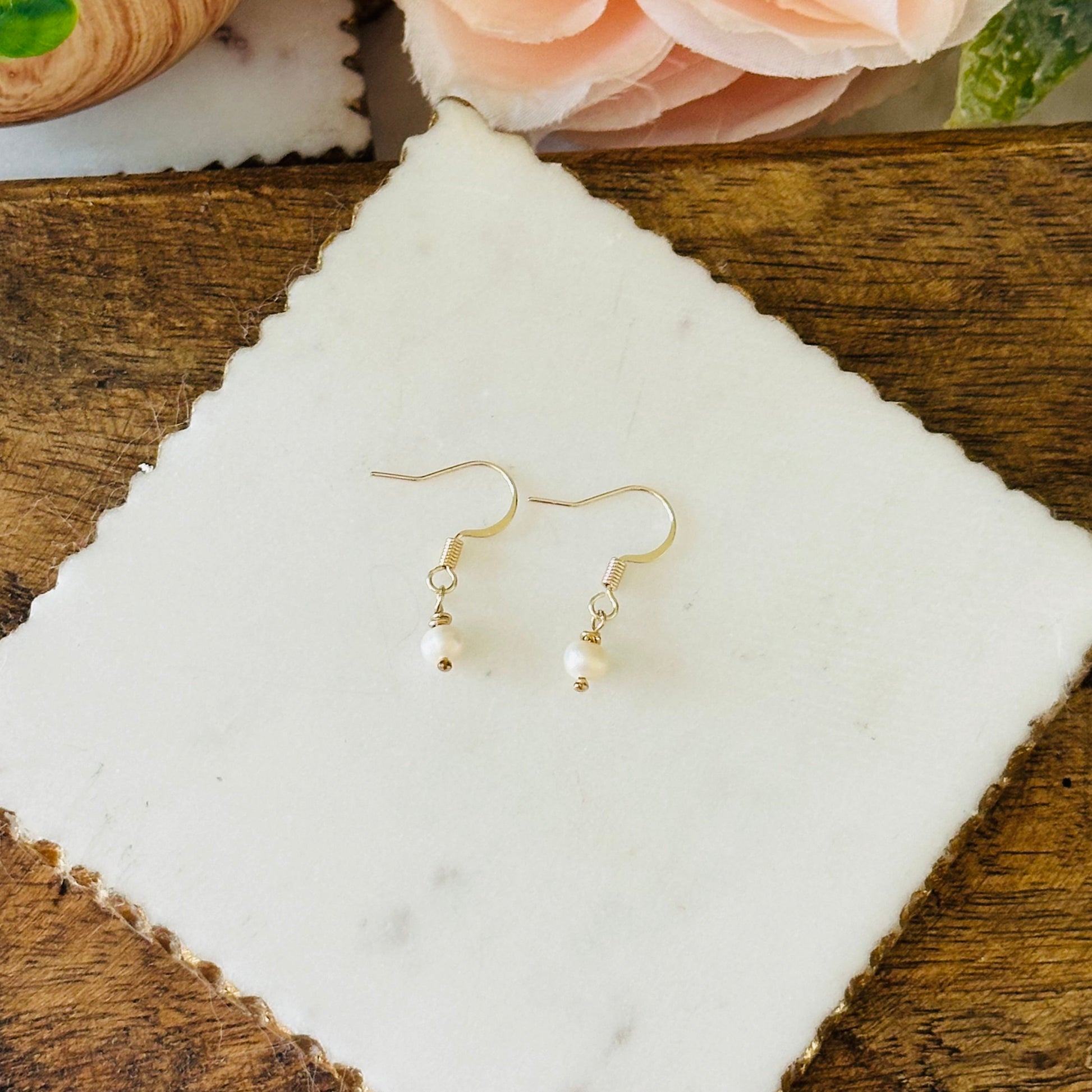Greta Freshwater Pearl Earrings-Lydieannejewelry