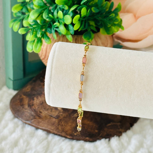 Isabella MultiColor CZ Stone Bracelet-Lydieannejewelry