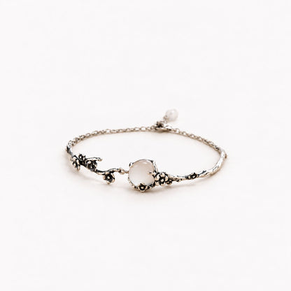 Vintage Silver Flower Branch Bracelet