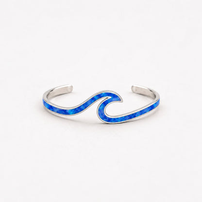 Sea Wave Opal Bracelet in Silver