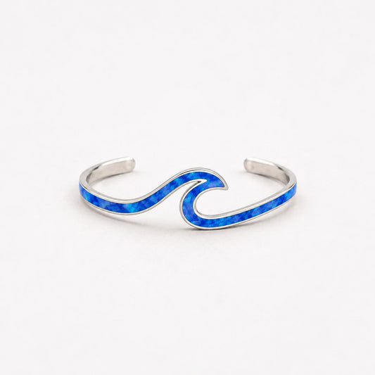 Sea Wave Opal Bracelet in Silver