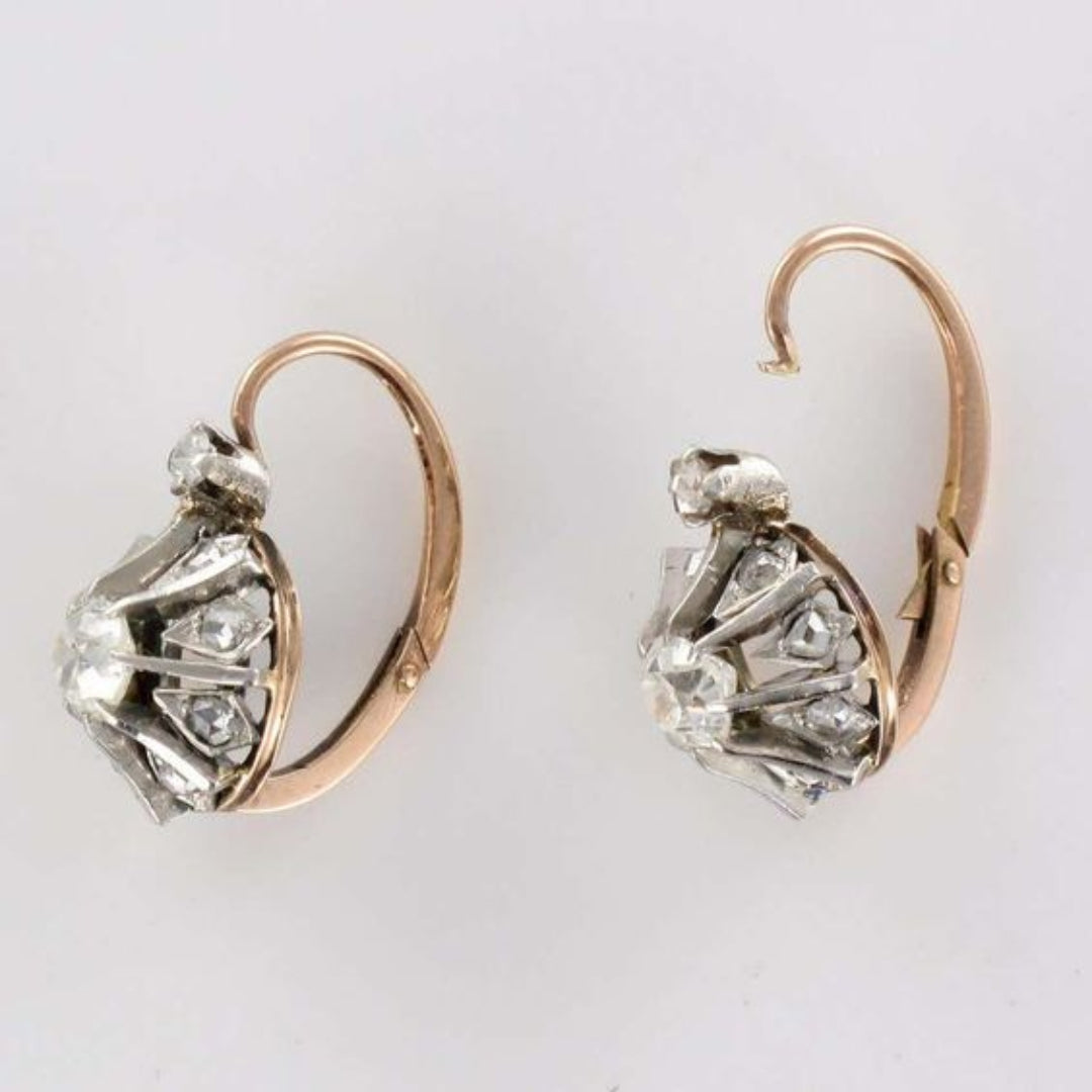 Vintage Zirconia Small Earrings-Lydieannejewelry
