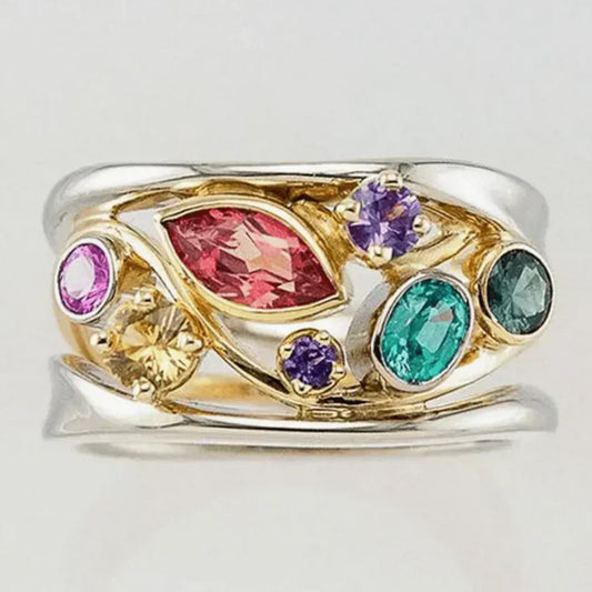 Vintage Colorful Prifddinas Ring-Lydieannejewelry