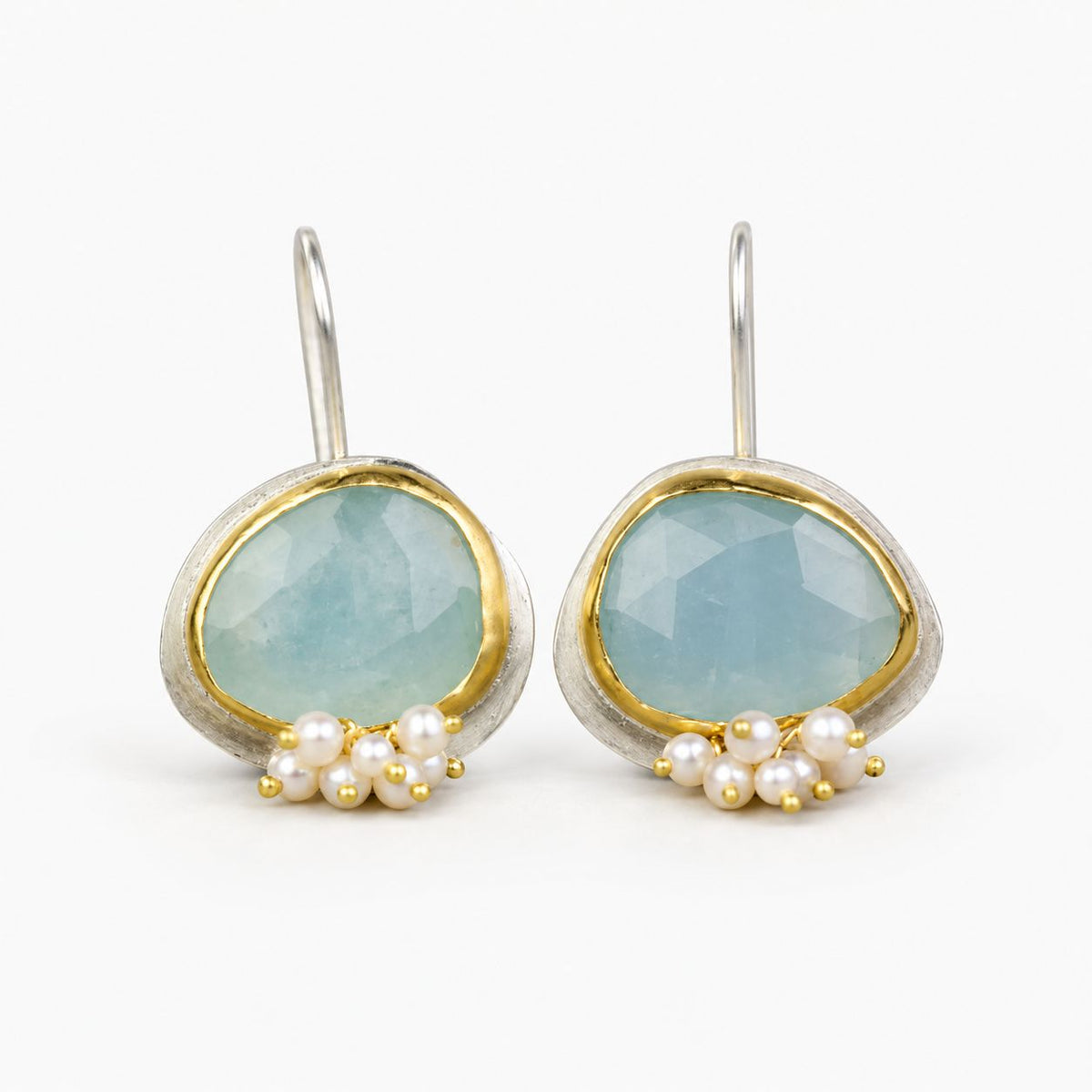 Vintage Light Blue Stone Earrings