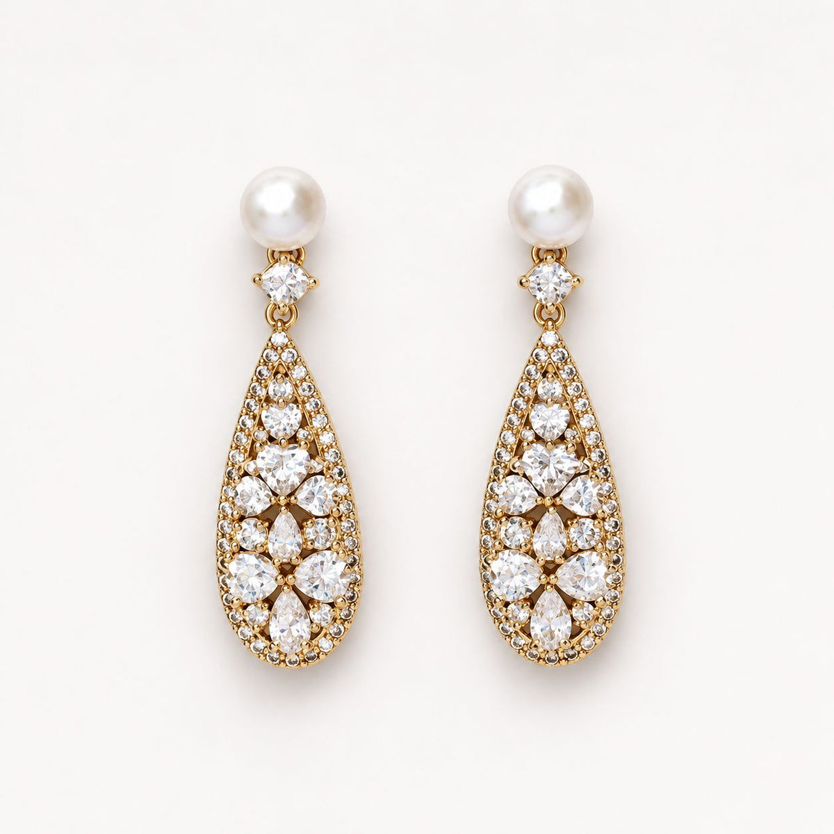 Vintage Bright Pearl Earrings