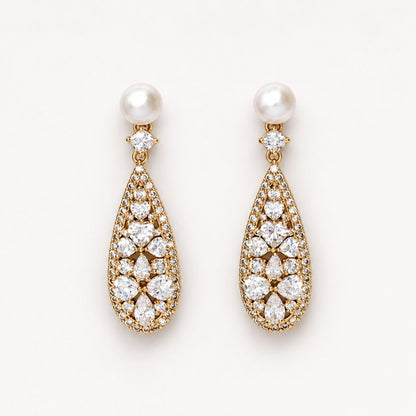 Vintage Bright Pearl Earrings