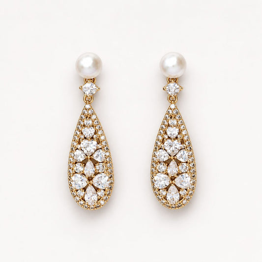 Vintage Bright Pearl Earrings
