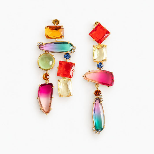 Vintage Colorful Cocktail Dangling Earrings