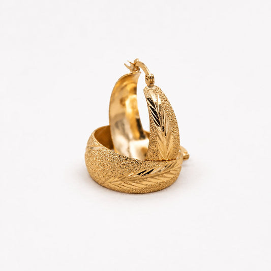 Vintage Golden Leaf Earrings