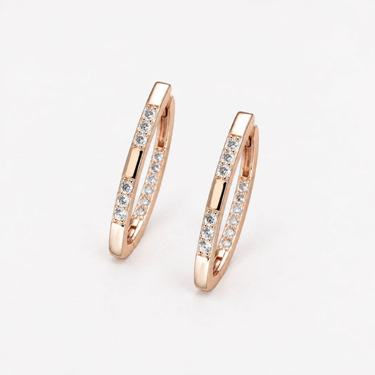 Elegant Zirconia Earrings in Gold