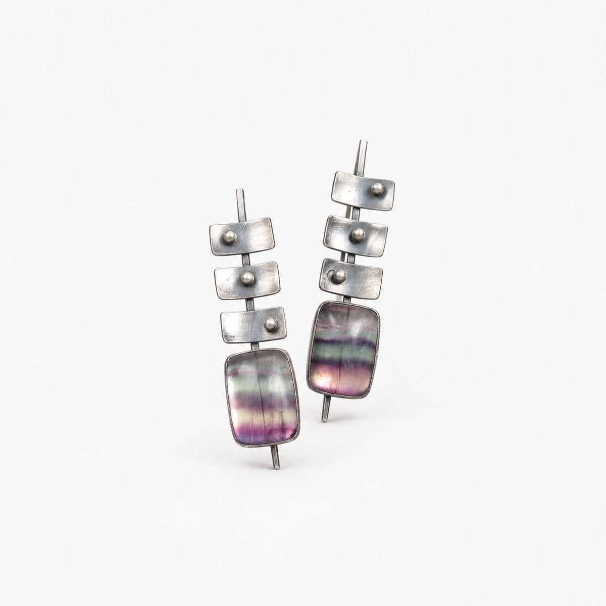 Vintage Faded Silver Earrings