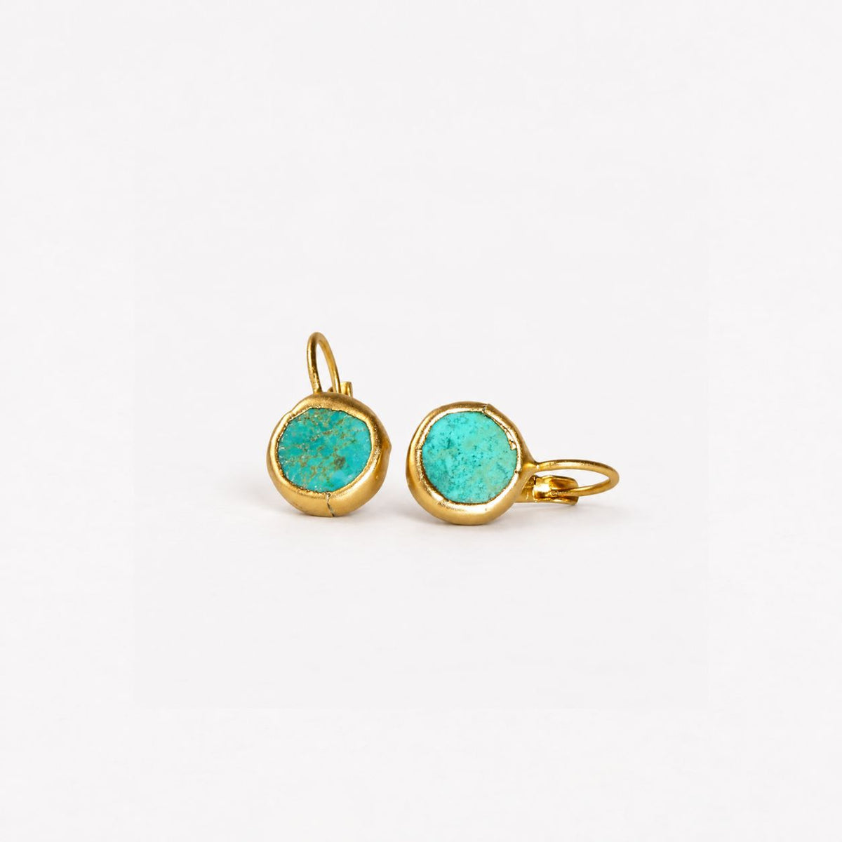 Vintage Turquoise Earrings in Gold