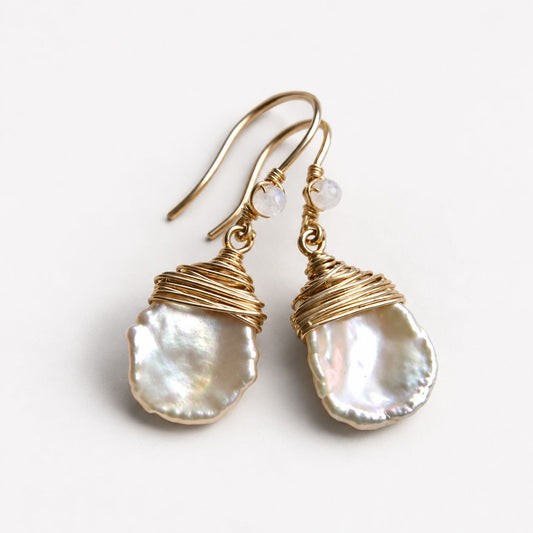 Vintage Barroque Pearl Drop Earrings