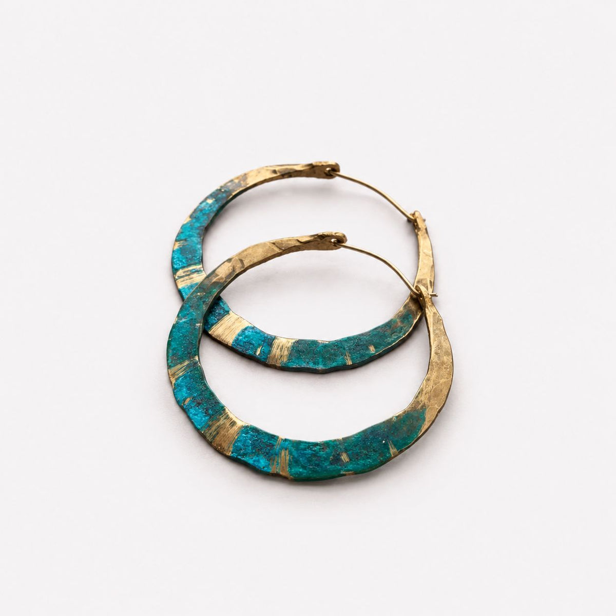 Vintage Turquoise Hoop Earrings