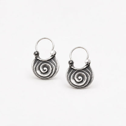 Vintage Small Spiral Earrings