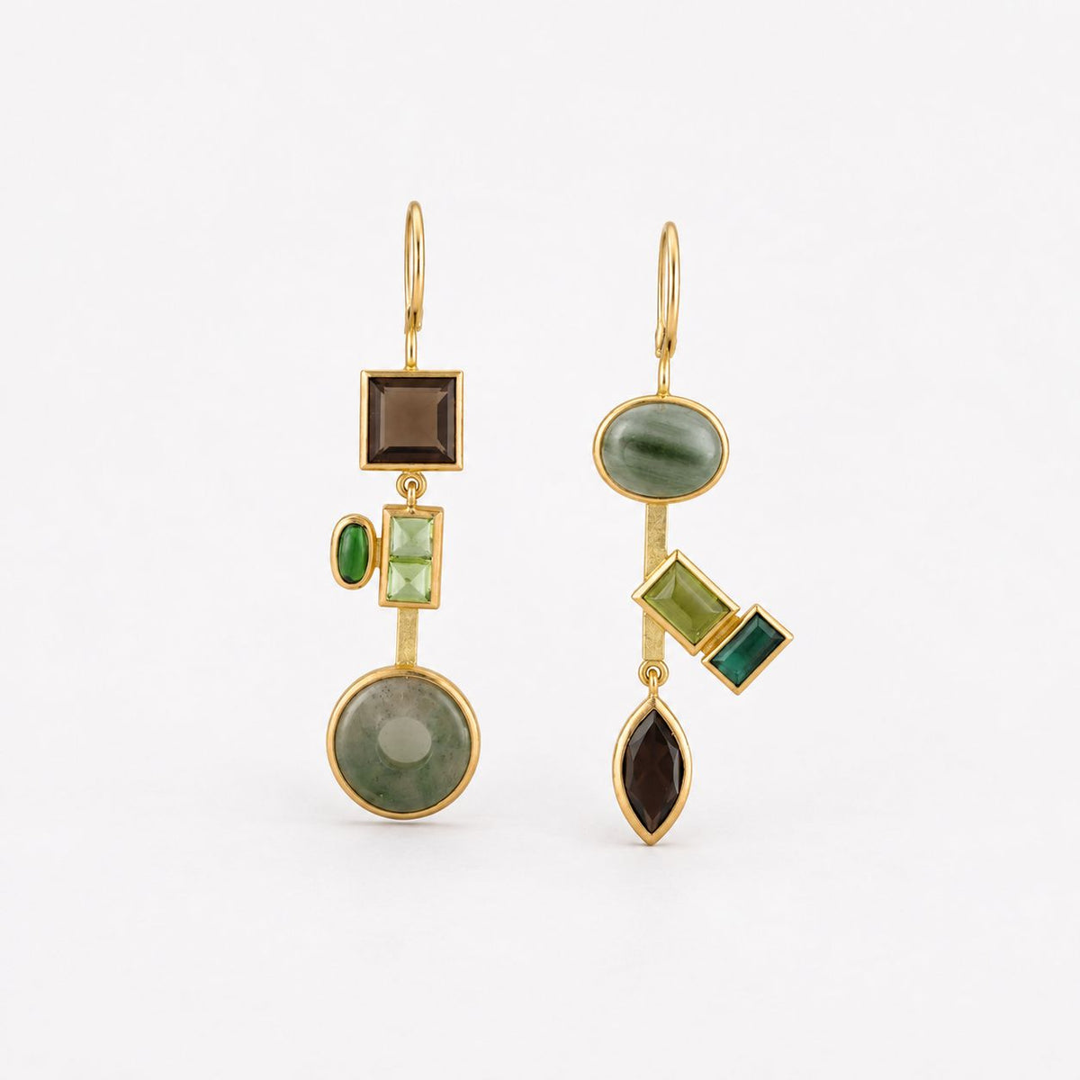 Vintage Dangling Crystal Forest Earrings