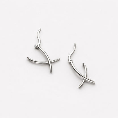 Silver Cross Earrings