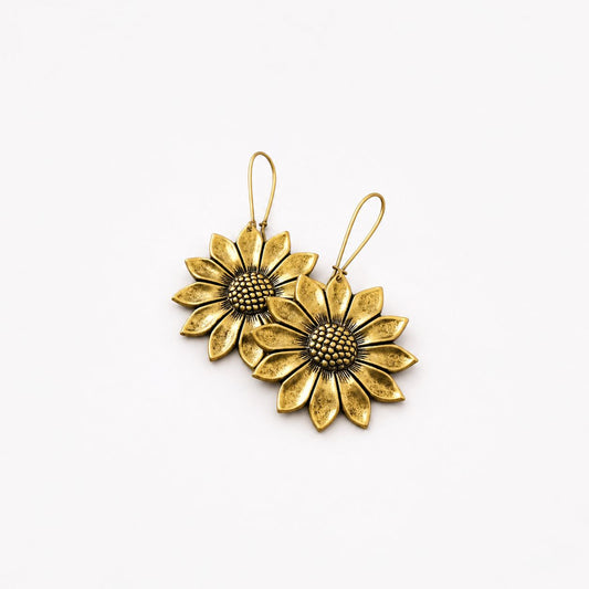 Vintage Sunflower Earrings