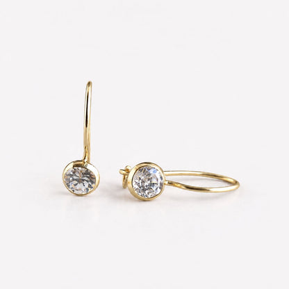 Vintage Earrings with Crystal Inlay