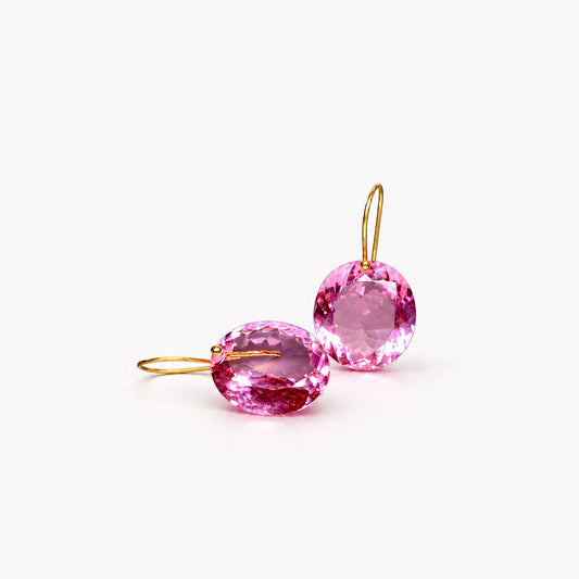 Vintage Zirconia Pink Earrings