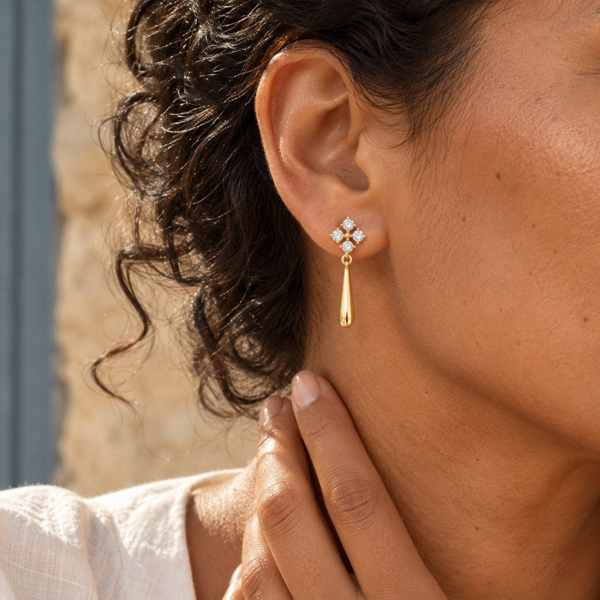 Elegant Bright Mini Drop Earrings