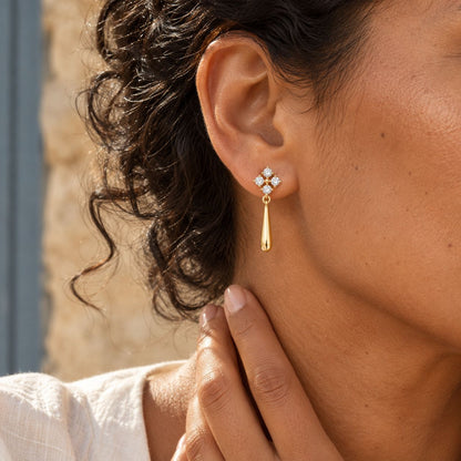 Elegant Bright Mini Drop Earrings