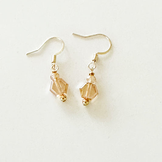 Pamina Honeycomb Glass Bead Earrings-Lydieannejewelry