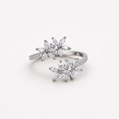 Minimalist Flower Adjustable Hand Chain Ring