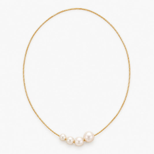 Gold Freshwater Pearl Necklace