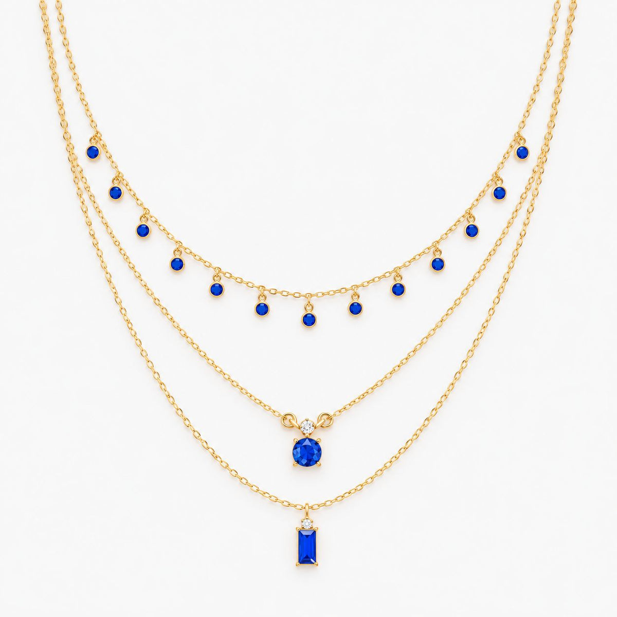 Vintage Golden Blue Necklace