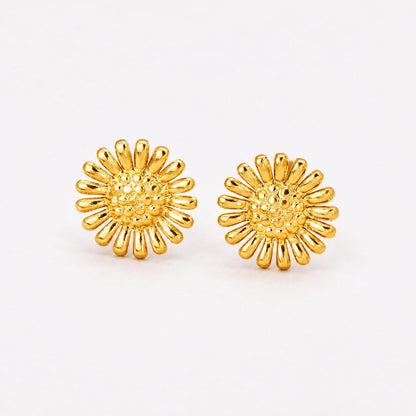 Petite Flower Titanium Steel Earrings