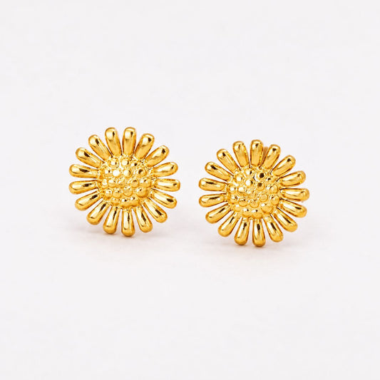 Petite Flower Titanium Steel Earrings