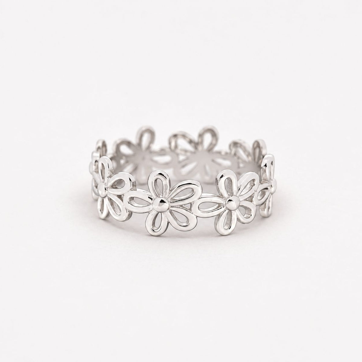 Vintage Flower Silver Ring