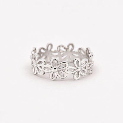 Vintage Flower Silver Ring