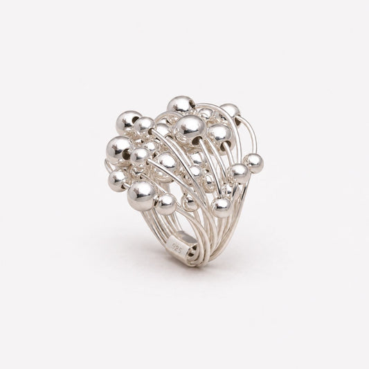 Vintage Silver Plant Shoots Ring