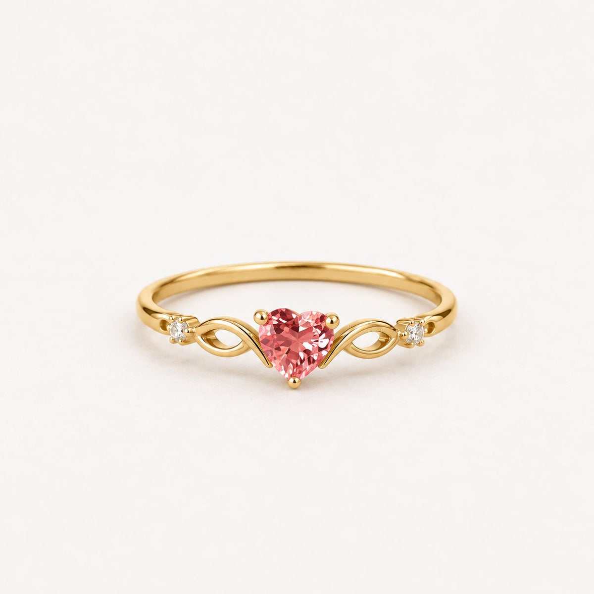 Inlaid heart ring