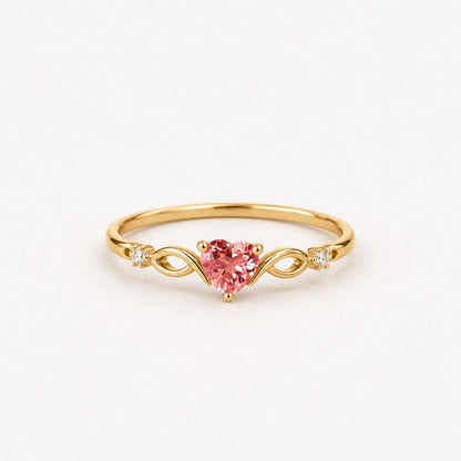 Inlaid heart ring