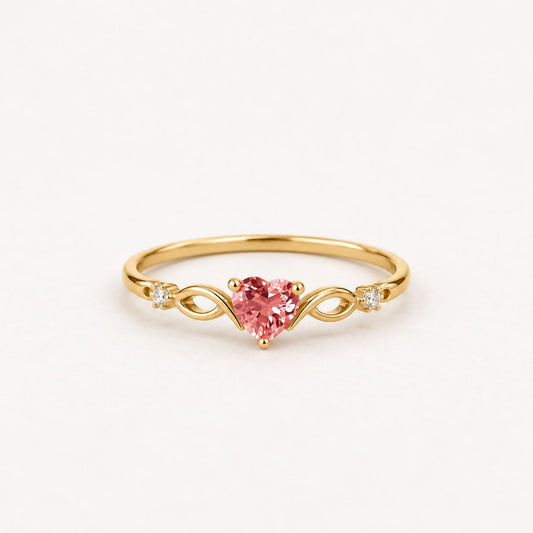Inlaid heart ring