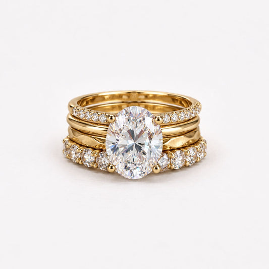 Vintage Zirconia Bright Ring Set