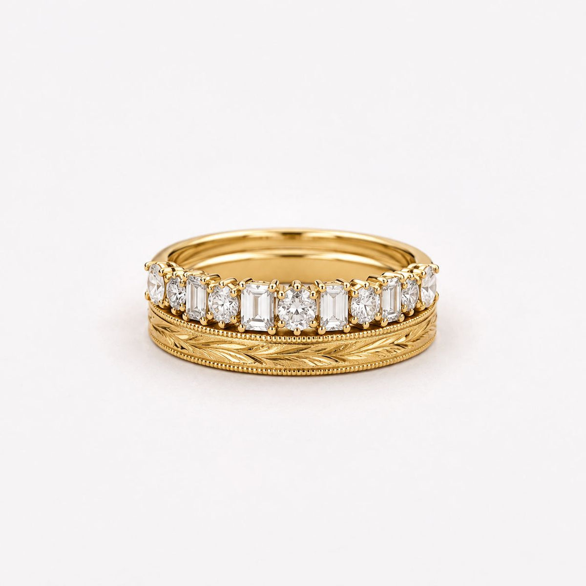 Vintage Bright Ring Golden Set