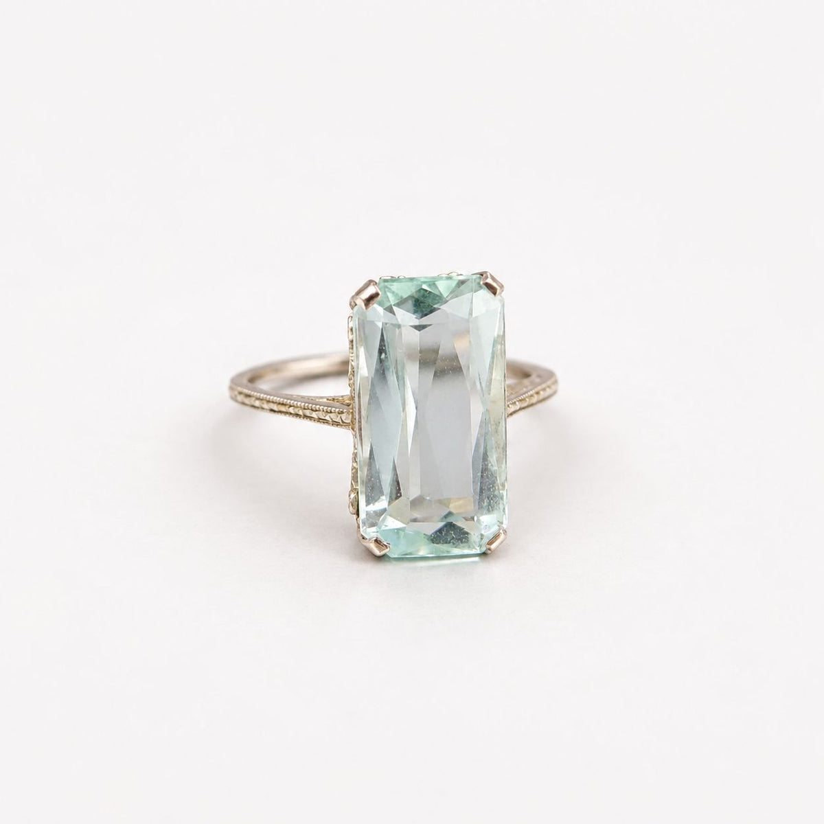 Vintage Light Turquoise Crystal Ring