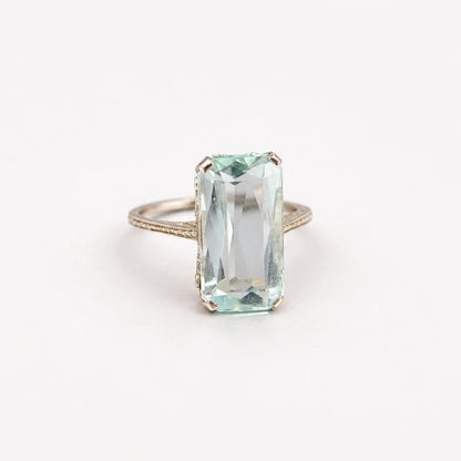 Vintage Light Turquoise Crystal Ring