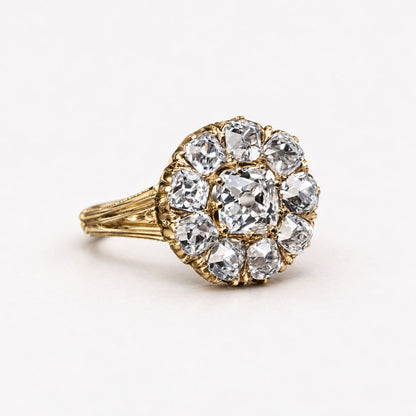 Vintage Crystal Ball Ring