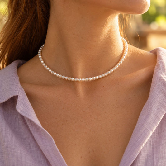 Silver Pearl Necklace
